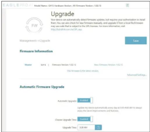 D-LINK G416 - Mise à niveau automatique du microprogramme - 1
