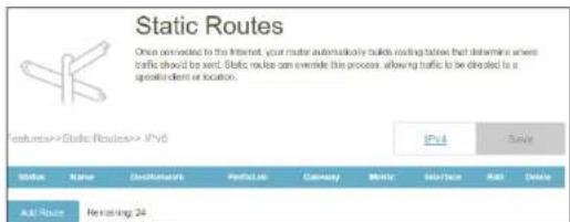 D-LINK G416 - Routes statiques - IPv6 - 1