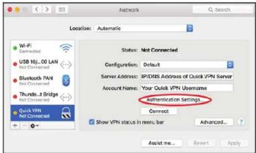 D-LINK G416 - Mac OS X Instructions de configuration du VPN - 2