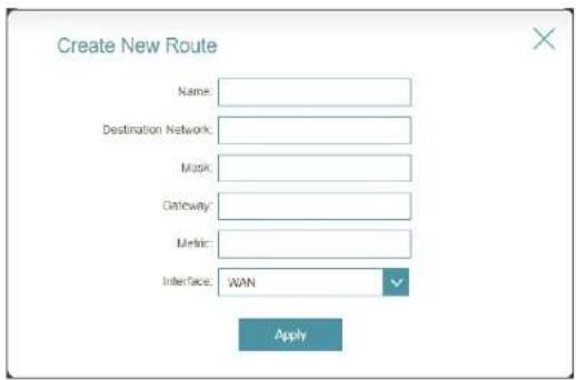 D-LINK G416 - Routes statiques - IPv4 - 2