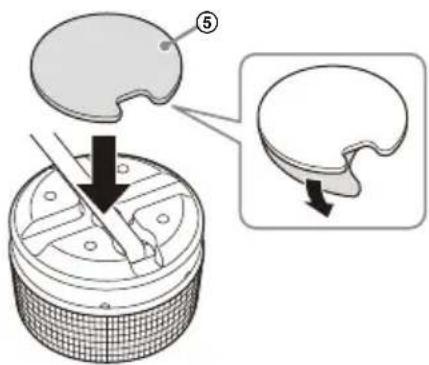 SONY XM1ES - Aplique la cinta adhesiva de doble cara ⑤ a la base del control remoto de graves. - 1
