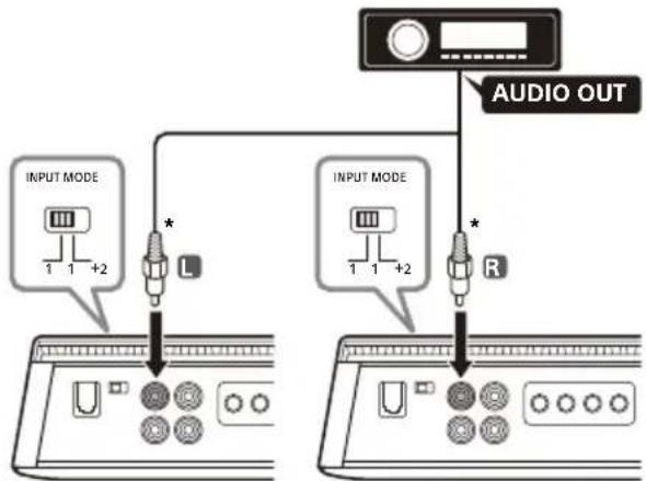 SONY XM1ES - C Conexión para la entrada de 2 canales con 2 amplificadores de potencia mono - 1