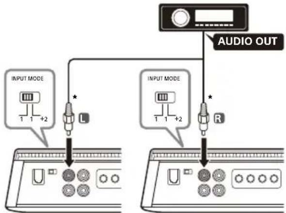 SONY XM1ES - © Verbindung bei 2-kanaligem Eingang mit 2 Mono-Endverstärkern - 1