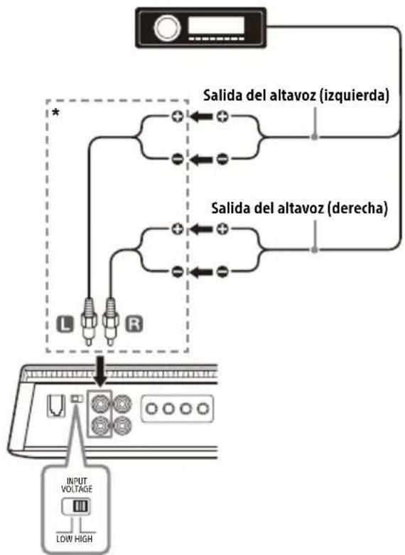SONY XM1ES - Establecimiento de conexión de entrada de alto nivel - 1