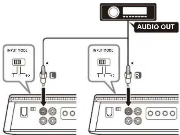 SONY XM1ES - © Anslutning för 2-kanalsingång med 2 monoförstärkare - 1