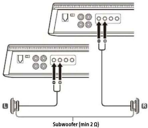 SONY XM1ES - 2-subwoofer system using 2 mono power amplifiers (stereo sound) - 1