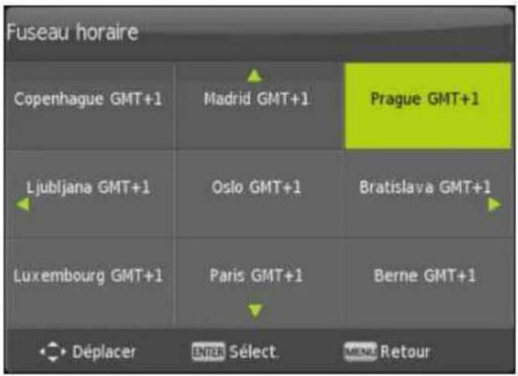 Fuseau horaire Copenhagen GMT+1 Madrid GMT+1 Prague GMT+1 Ljubljana GMT+1 Oslo GMT+1 Bratislava GMT+1 Luxembourg GMT+1 Paris GMT+1 Berne GMT+1 Déplacer ENTER SÉLECT MINT Retour