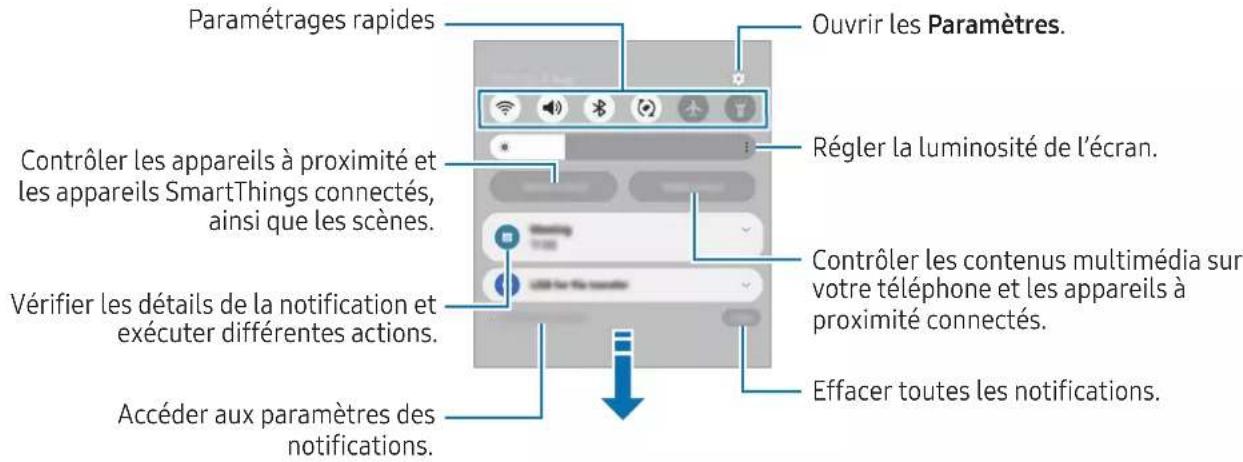 SAMSUNG Galaxy M53 5G - Volet des raccourcis - 1