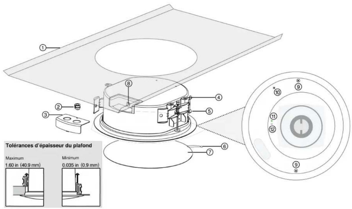 SHURE MXN5WC - Pièces de l'enceinte MXN5-C - 1