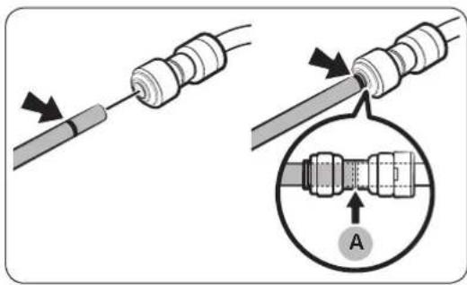 SAMSUNG RS68A8530S9 - Schlieben Sie die Wasserschläuche wieder an. - 1