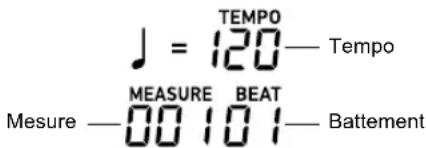 CASIO CTX3000 - Utilisez les touches 30 TEMPO [V] et [A] pour changer le réglage du tempo. - 1