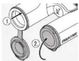 SWAROVSKI OPTIK CL Companion 8x30 B - ASSEMBLY INSTRUCTIONS FOR OBJECTIVE LENS COVER - 1