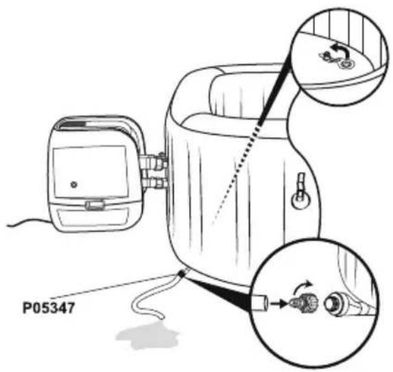 BESTWAY LayZSpa 60075 - DRAINING THE SPA - 2