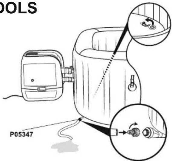 BESTWAY LayZSpa 60075 - ENTLEEREN DES WHIRLPOOLS - 2
