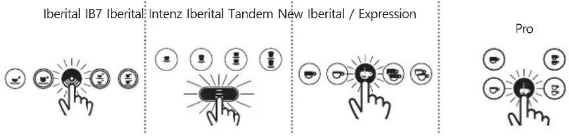 Iberital IB7 - 제어판 도징 설정 (반자동 버전에서는 사용할 수 없음) - 1