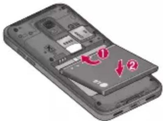 LG GP9 - Installing the SIM card and battery - 3