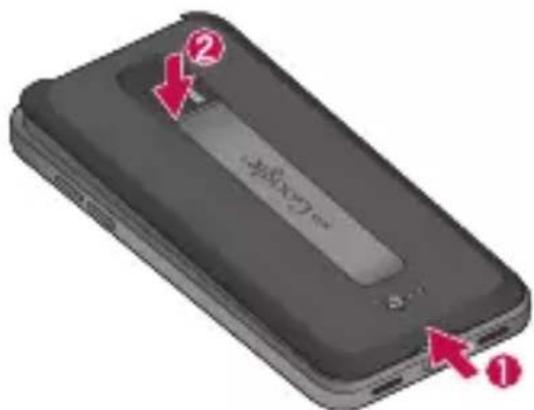 LG GP9 - Installing the SIM card and battery - 4