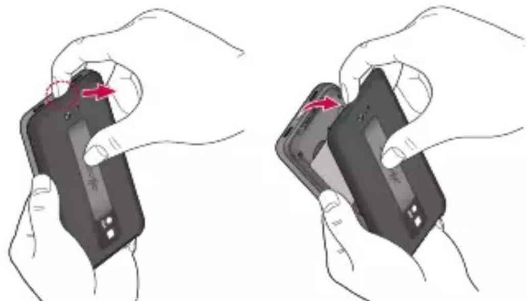 LG GP9 - Installing the SIM card and battery - 1