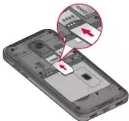LG GP9 - Installing the SIM card and battery - 2