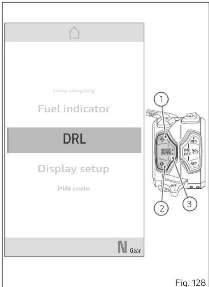 DUCATI DesertX (2023) - Réglages - DRL - 1