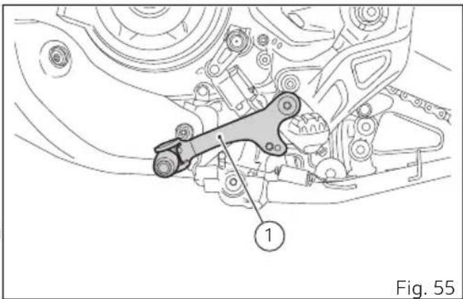 DUCATI DesertX (2023) - Réglage de la position du sélecteur de vitesse et de la pedale de frein arrêté - 1