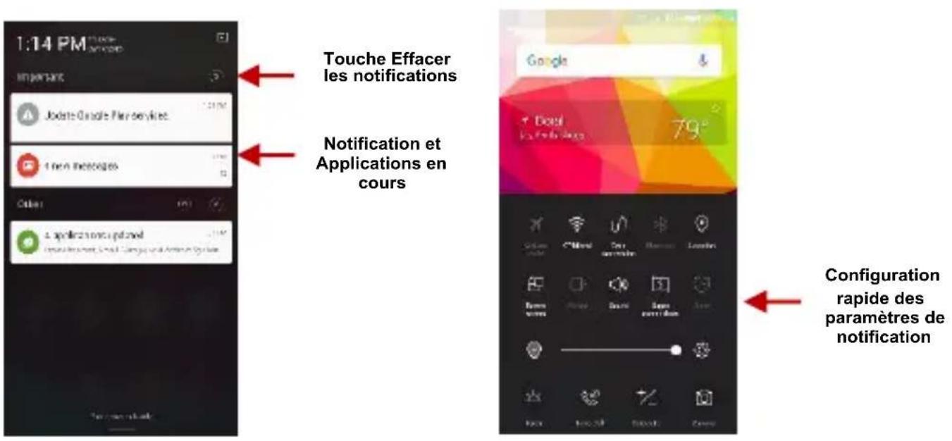 BLU Vivo XL - Zone de notification - 2