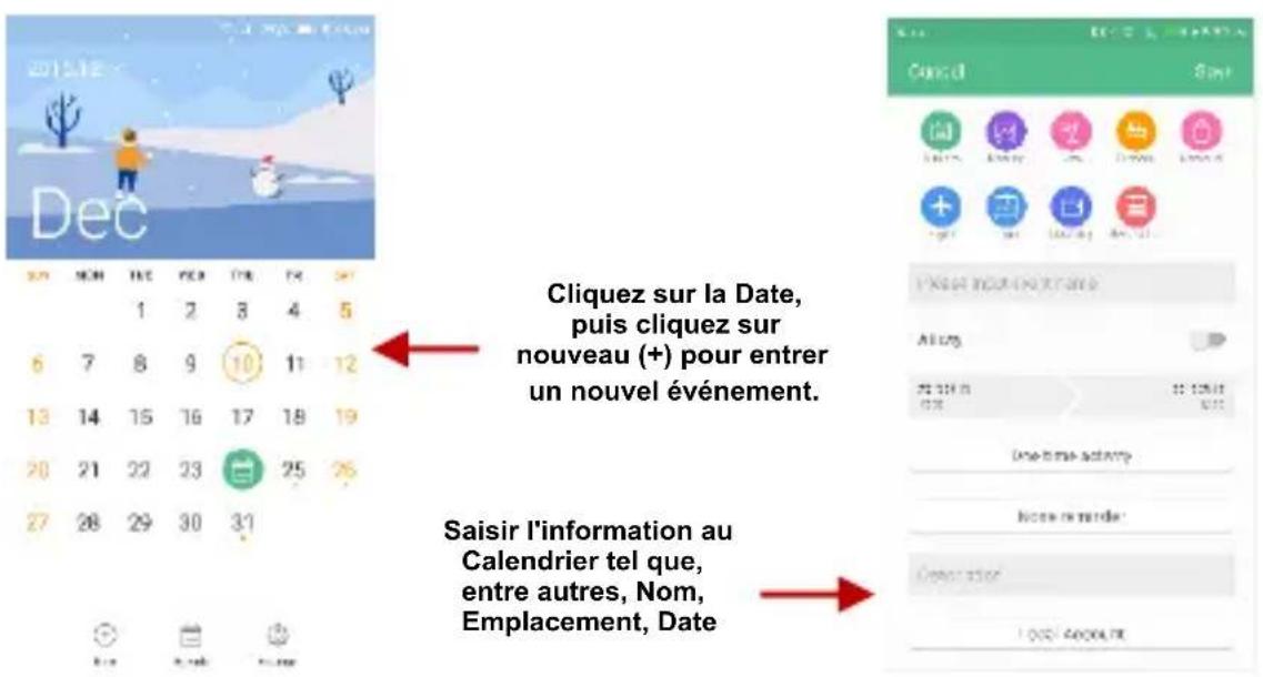 BLU Vivo XL - Création d'un événement - 1