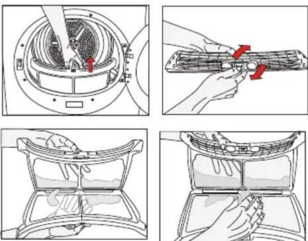 SIBIR WT 80040 S - Nettoyage du filtré à peluche / Surface interieure de la porte de chargement - 1