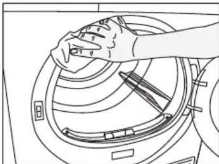 SIBIR WT 80040 S - Nettoyage du filtré à peluche / Surface interieure de la porte de chargement - 4