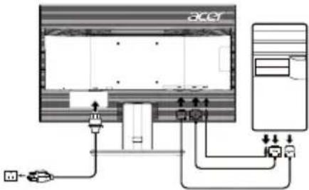 ACER V226HQLB - Monitora pievienošana datoram - 1