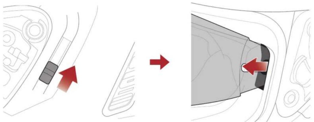 Sena Stryker - Retrait de la visière interne pare-soleil - 1