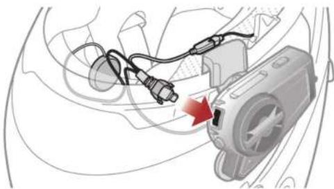 Sena 50C - Installation du microphone câble - 4