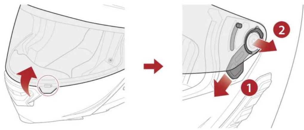 Sena Impulse - Retrait de la visière - 1
