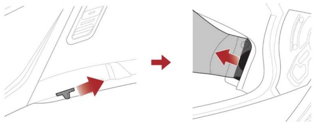 Sena Impulse - Retrait de la visière interne pare-soleil - 1