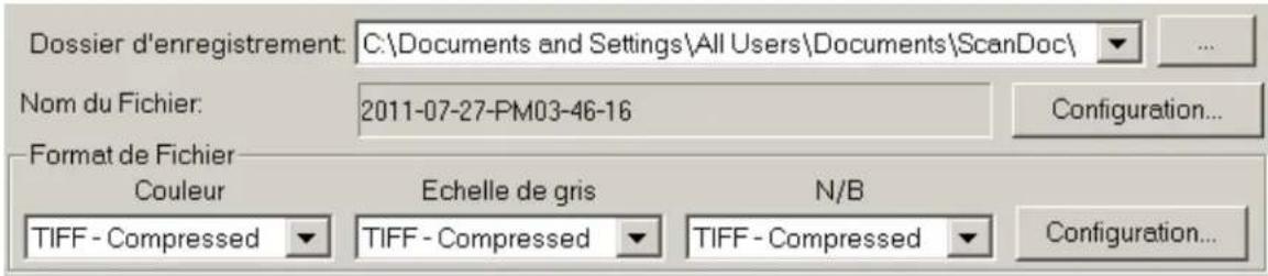 PLUSTEK OpticSlim 1180 - Paramètres de Sauvegarde de Fichier - 1