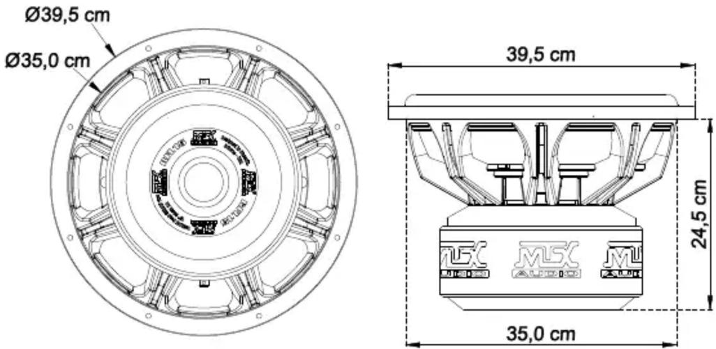 MTX Audio RFL15 - RFL15 Dimensions : - 1