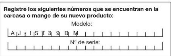 Aqua Joe AJIST39BM - Modelo y número de serie - 1