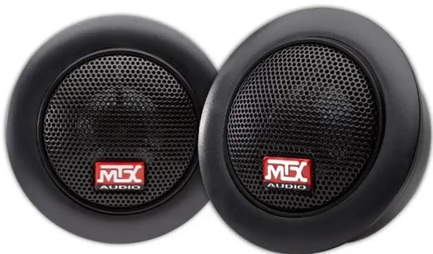 MTX Audio TX628T - Tweeters dôme soie à bobine de 28mm 90W RMS 4Ω avec aimant néodyme et filtre passif - 1