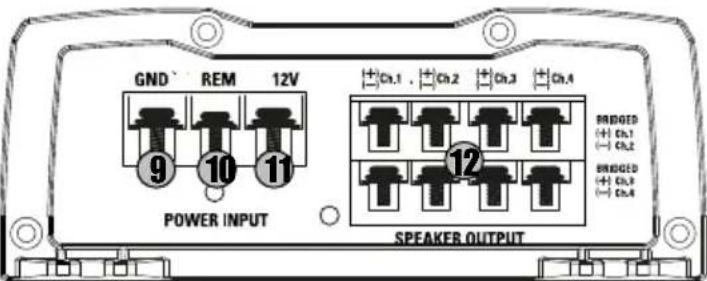 MTX Audio TX2275 - - Settings, Power and Speaker connections : - 4