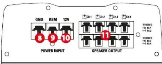 MTX Audio TR450 - Terminali Connessioni e Regolazioni - 4