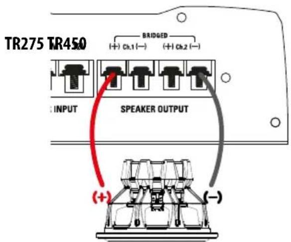 MTX Audio TR450 - Settings, Power and Speaker connections : - 5