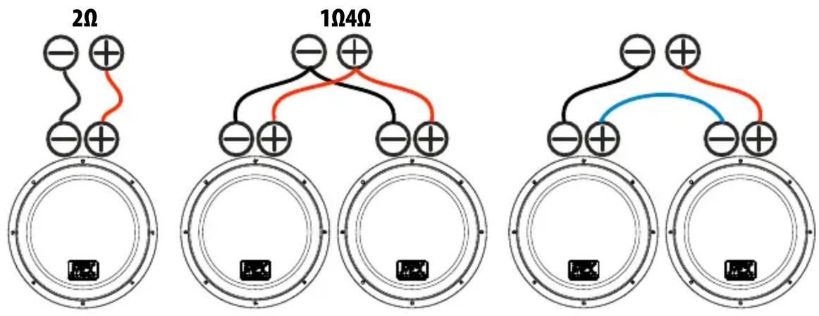MTX Audio TX812 - TX812 Wiring configurations : - 1