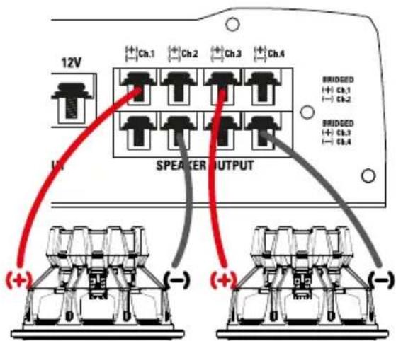 MTX Audio TR275 - - Settings, Power and Speaker connections : - 6
