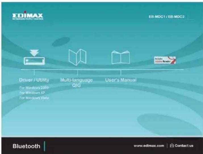 Edimax EBMDC2 - Nastavenie Bluetooth software pre Windows - 1