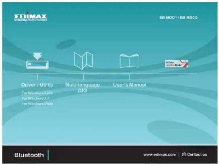 Edimax EBMDC2 - Instalacja oprogramgowania Bluetooth dla systemu Windows - 1