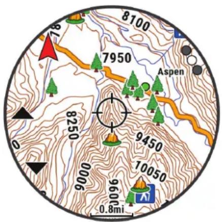 GARMIN Quatix 7 Sapphire - Enregistrement d'une position sur la carte ou navigation jusqu'à une position - 1
