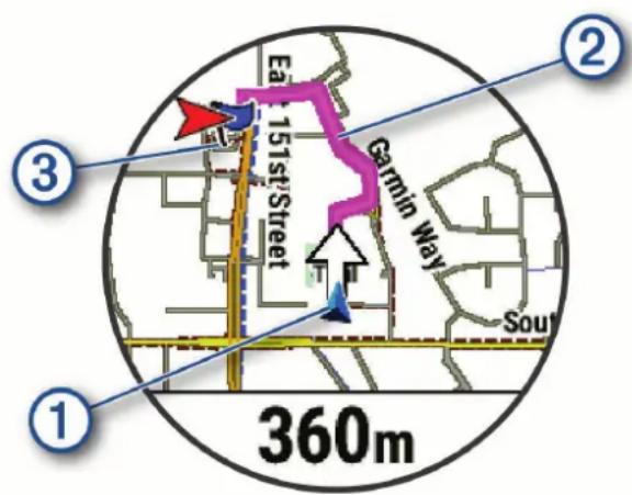 GARMIN Quatix 7 Sapphire - Navigation jusqu'au point de départ pendant une activité - 1