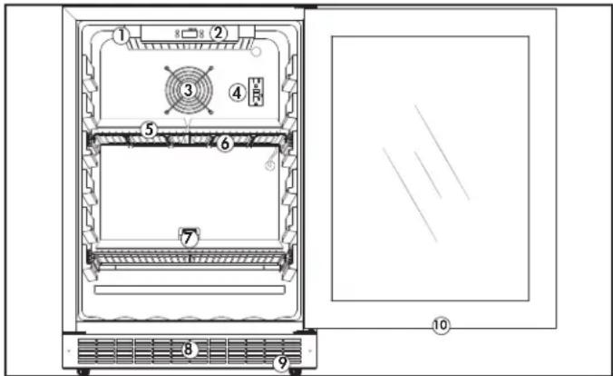 DANBY DFG58D1BSS - PANEL DE CONTROL - 1