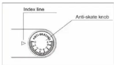 Index line Anti-skate knob