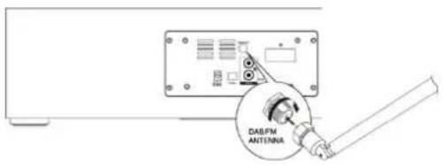 Soundmaster DAB1000 - Anslut DAB/FM teleskopisk antenn - 1